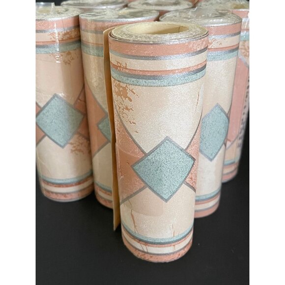 Wallpaper Border Southwestern Geometric Design 9 Rolls=48.6 Yards Vintage *READ* - Picture 2 of 15